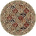 Concord Global 5 ft. 3 in. Ankara Bakhtiar - Round, Ivory 61820